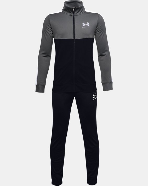 Boys' UA CB Knit Track Suit, Black, pdpMainDesktop image number 0